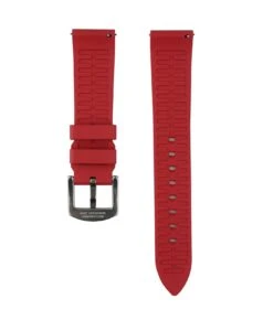 Klassisches Kautschuk Uhrenarmband – Rot | WB Original -WATBANDIT Verkäufe Classic Rubber watch strap Red Back min