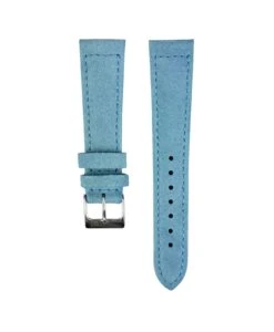 Klassisches Wildleder Uhrarmband – Hellblau | WB Original