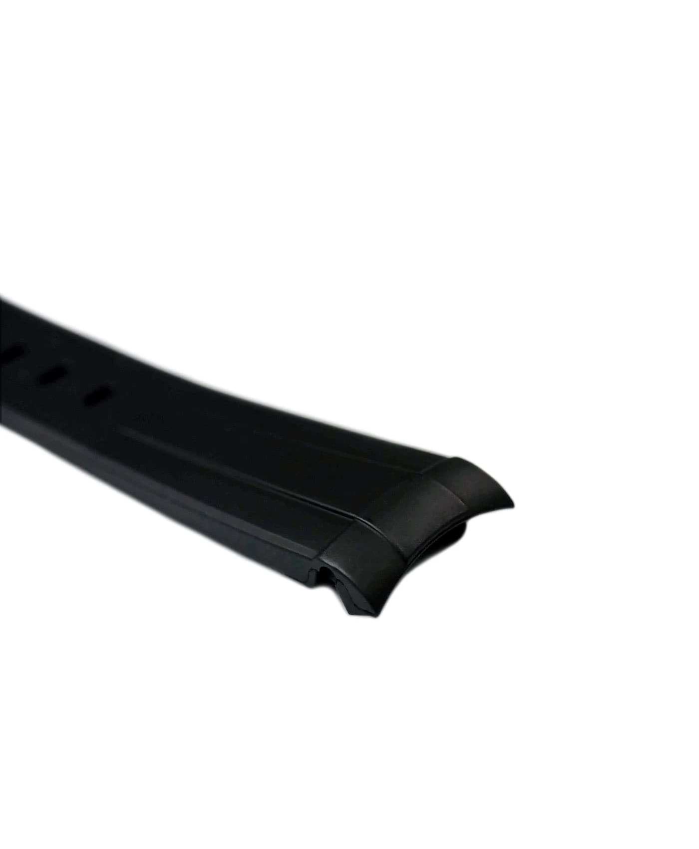 Curved-End Kautschuk Uhrenarmband – Schwarz | WB Original 2 Curved-End Kautschuk Uhrenarmband – Schwarz | WB Original – Bild 2