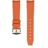 Curved-End Kautschuk Uhrenarmband – Orange | WB Original