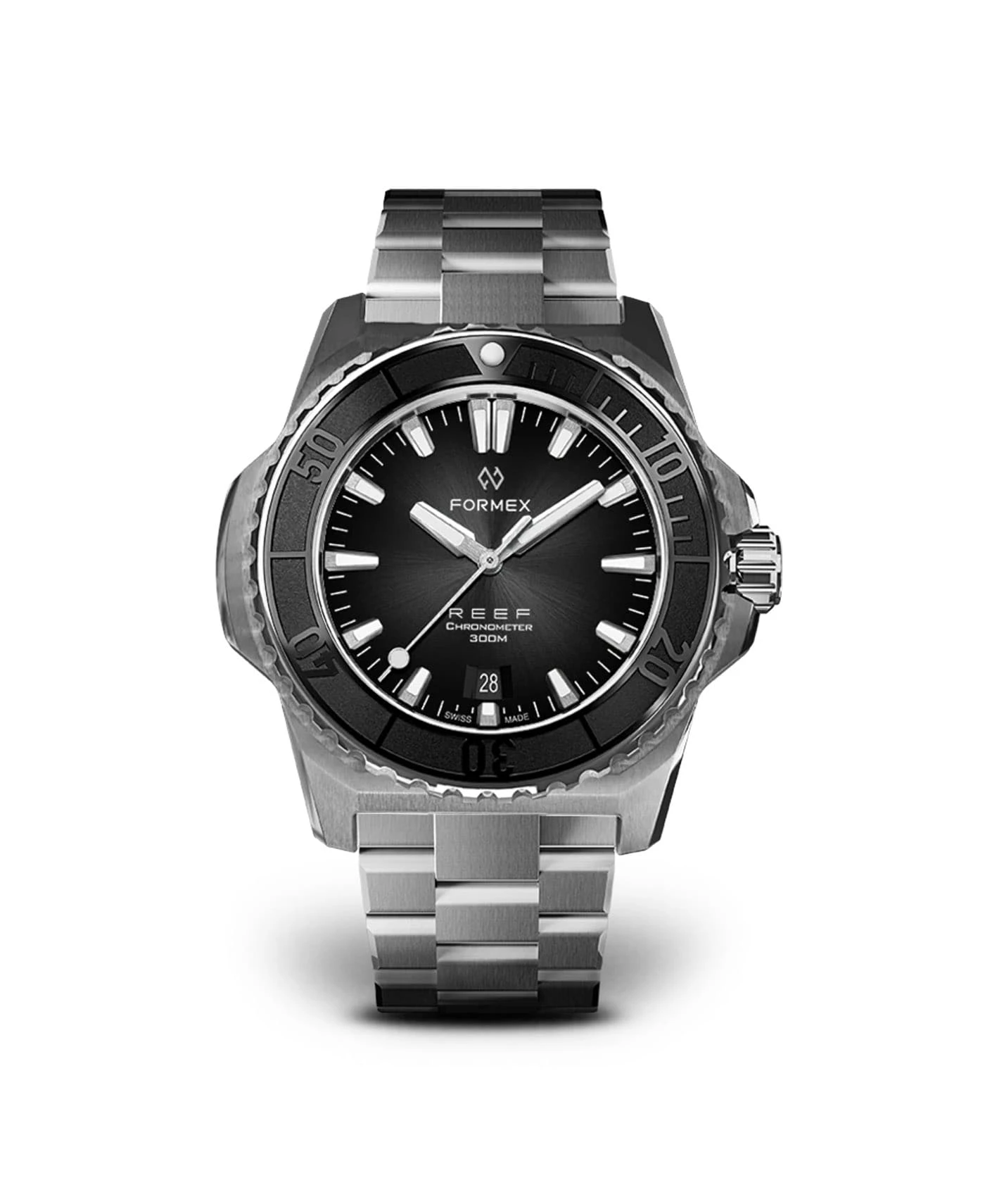 Formex – Reef – Automatic Chronometer COSC 300m – Schwarzes Zifferblatt/Schwarze Lünette 1 Formex – Reef – Automatic Chronometer COSC 300m – Schwarzes Zifferblatt/Schwarze Lünette
