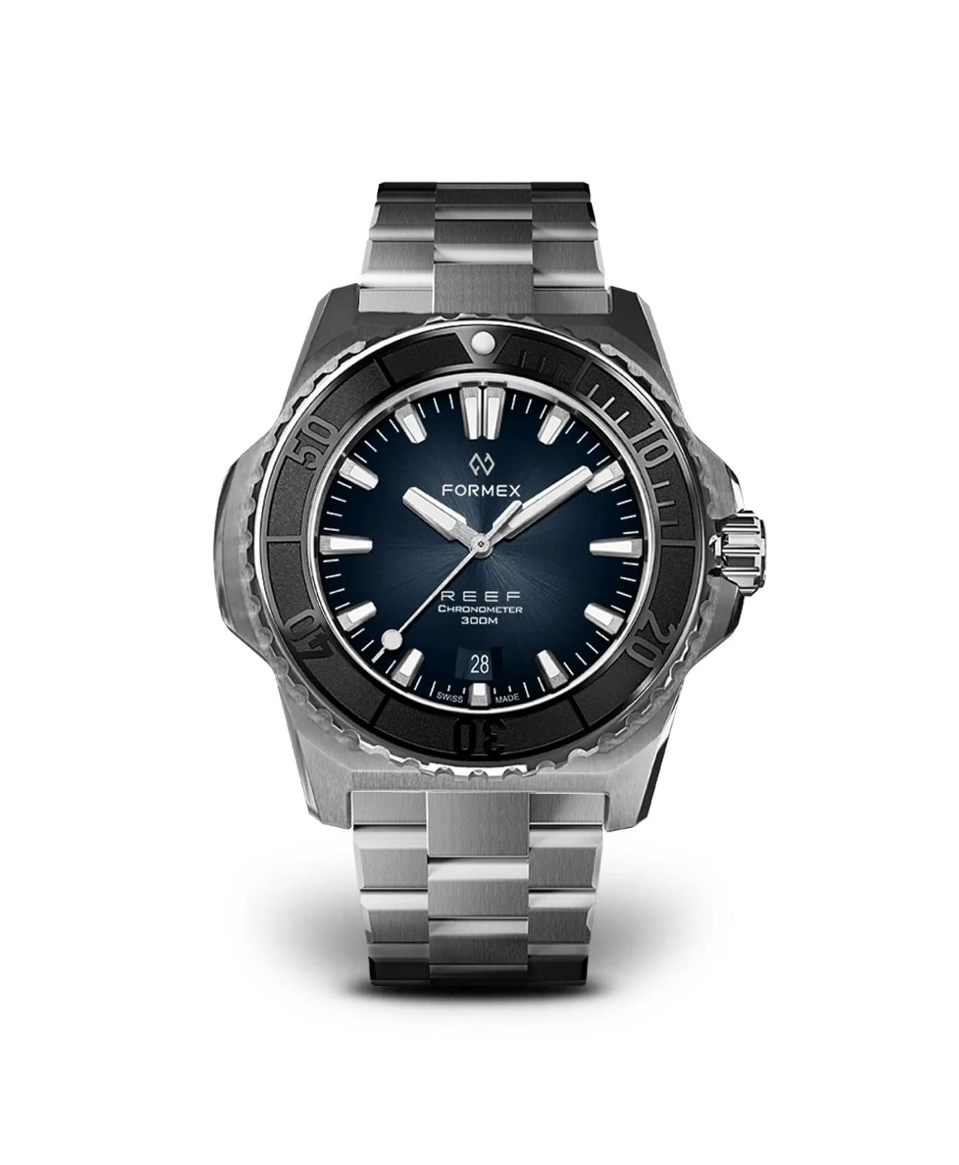 Formex – Reef – Automatic Chronometer COSC 300m – Blaues Zifferblatt/Schwarze Lünette 1 Formex – Reef – Automatic Chronometer COSC 300m – Blaues Zifferblatt/Schwarze Lünette