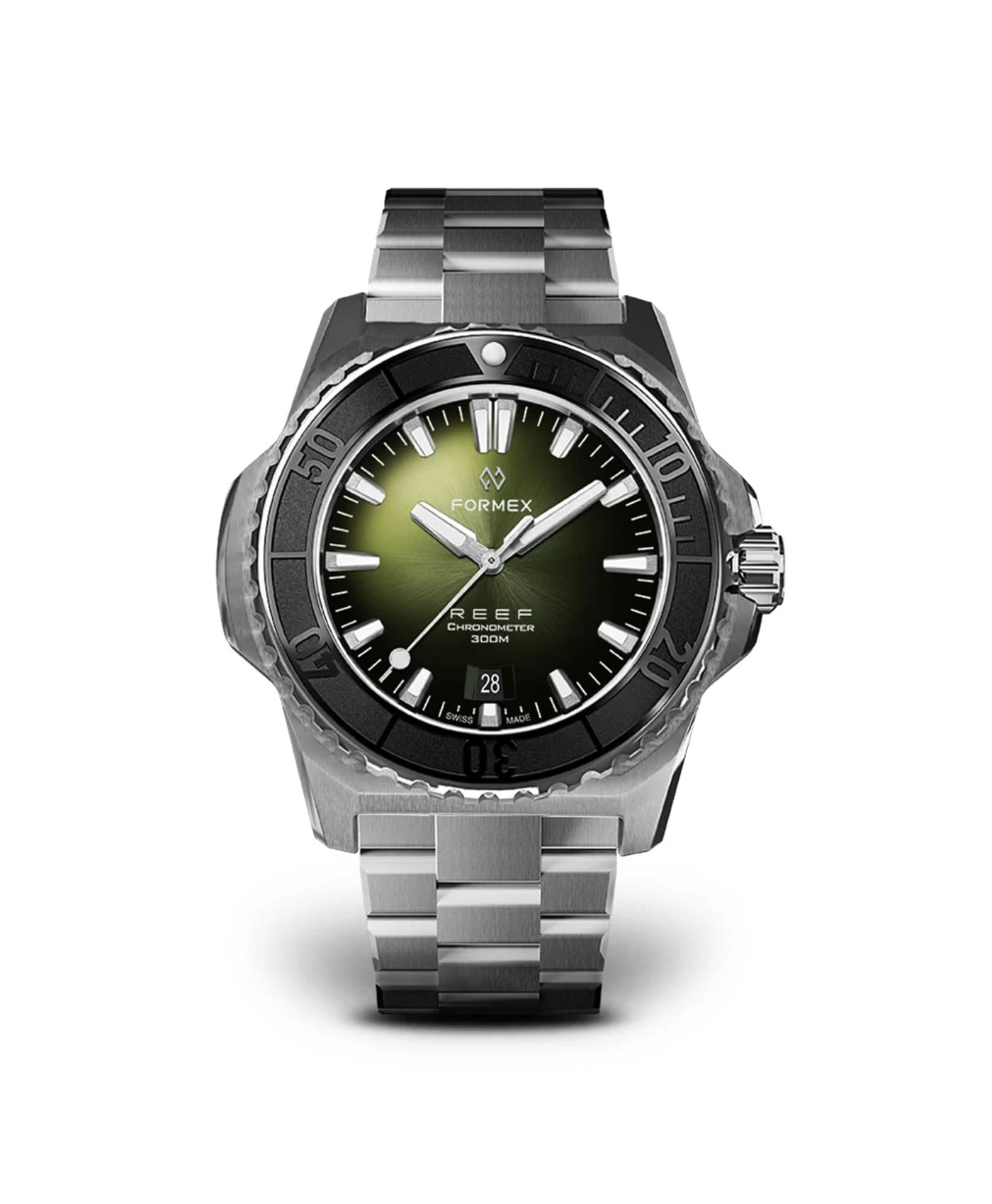 Formex – Reef – Automatic Chronometer COSC 300m – Grünes Zifferblatt/Schwarze Lünette 1 Formex – Reef – Automatic Chronometer COSC 300m – Grünes Zifferblatt/Schwarze Lünette