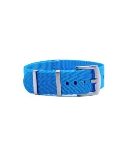 Herringbone Nylon Uhrenarmband – Aquamarin Blau | WB Original
