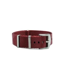 Herringbone Nylon Uhrenarmband – Burgundrot | WB Original