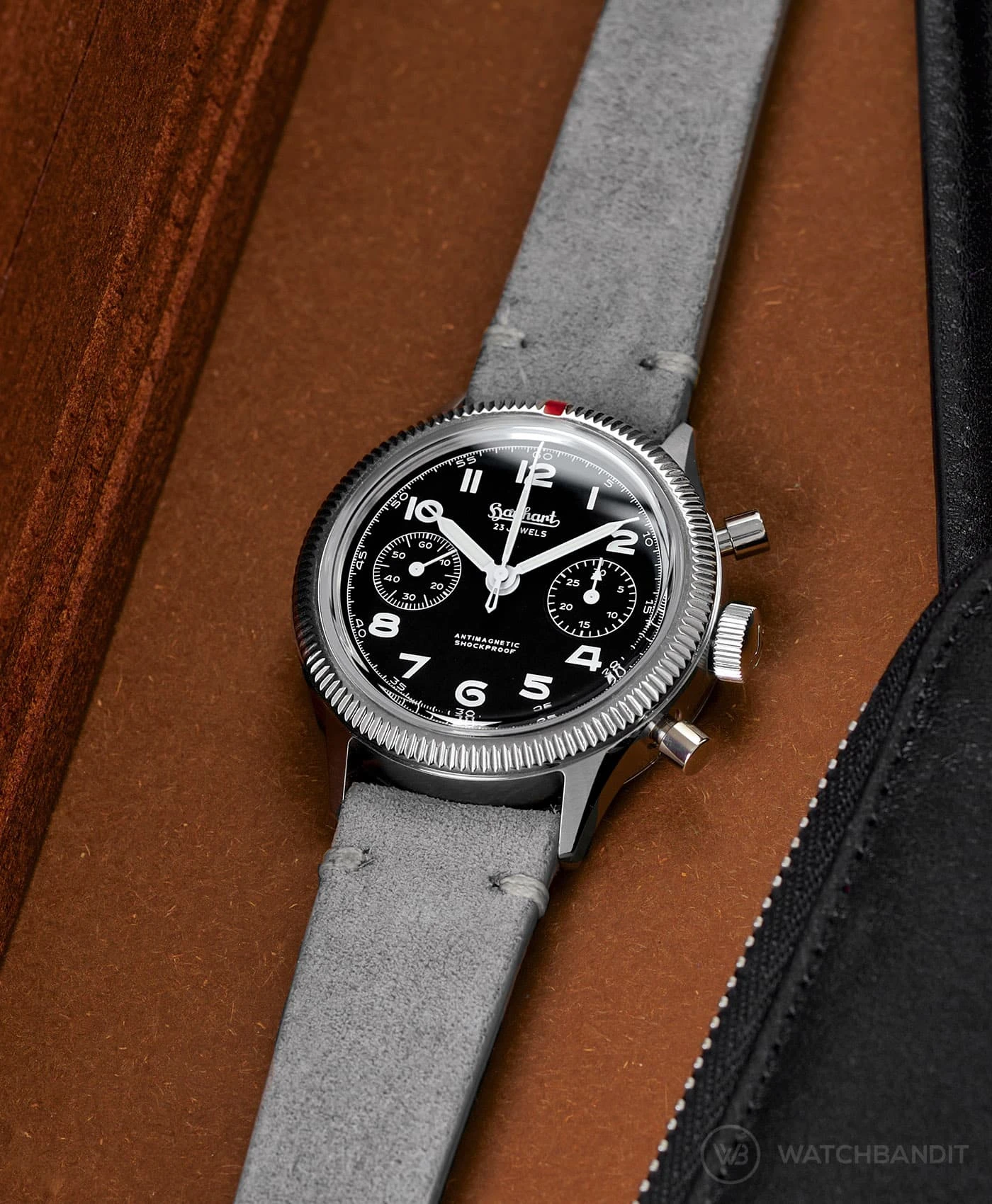 Jelsdal – Vintage Wildleder Uhrarmband – Grau 2 Jelsdal – Vintage Wildleder Uhrarmband – Grau – Bild 2