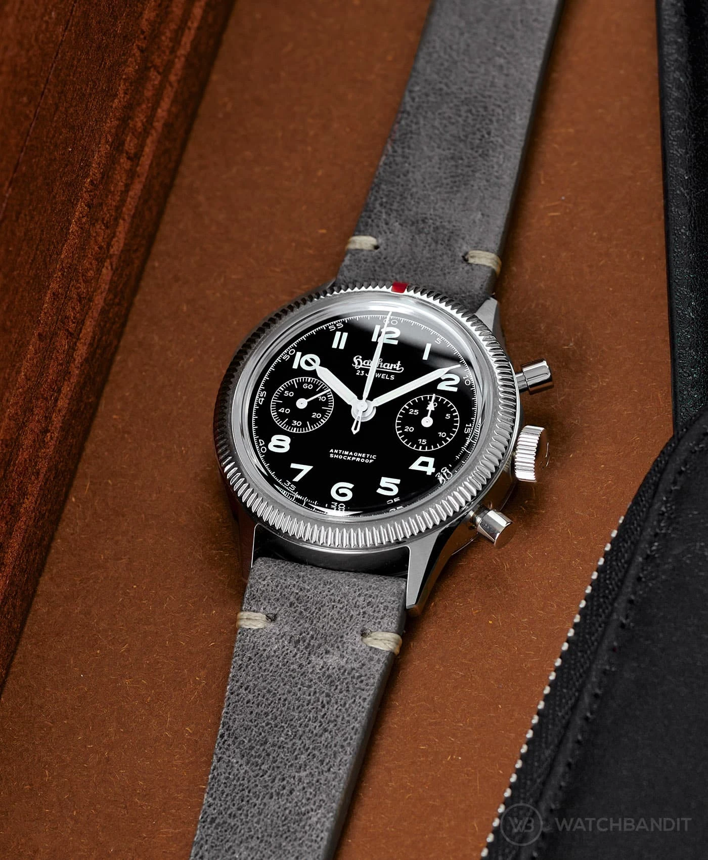 Jelsdal – Vintageleder Uhrarmband – Dunkelgrau 4 Jelsdal – Vintageleder Uhrarmband – Dunkelgrau – Bild 4