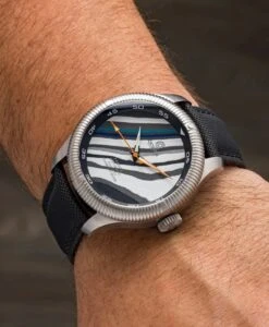 Ocean Crawler – Champion Diver – Fordite – Typ C -WATBANDIT Verkäufe Ocean Crawler Champion Diver Fordite Type C Wrist shot min