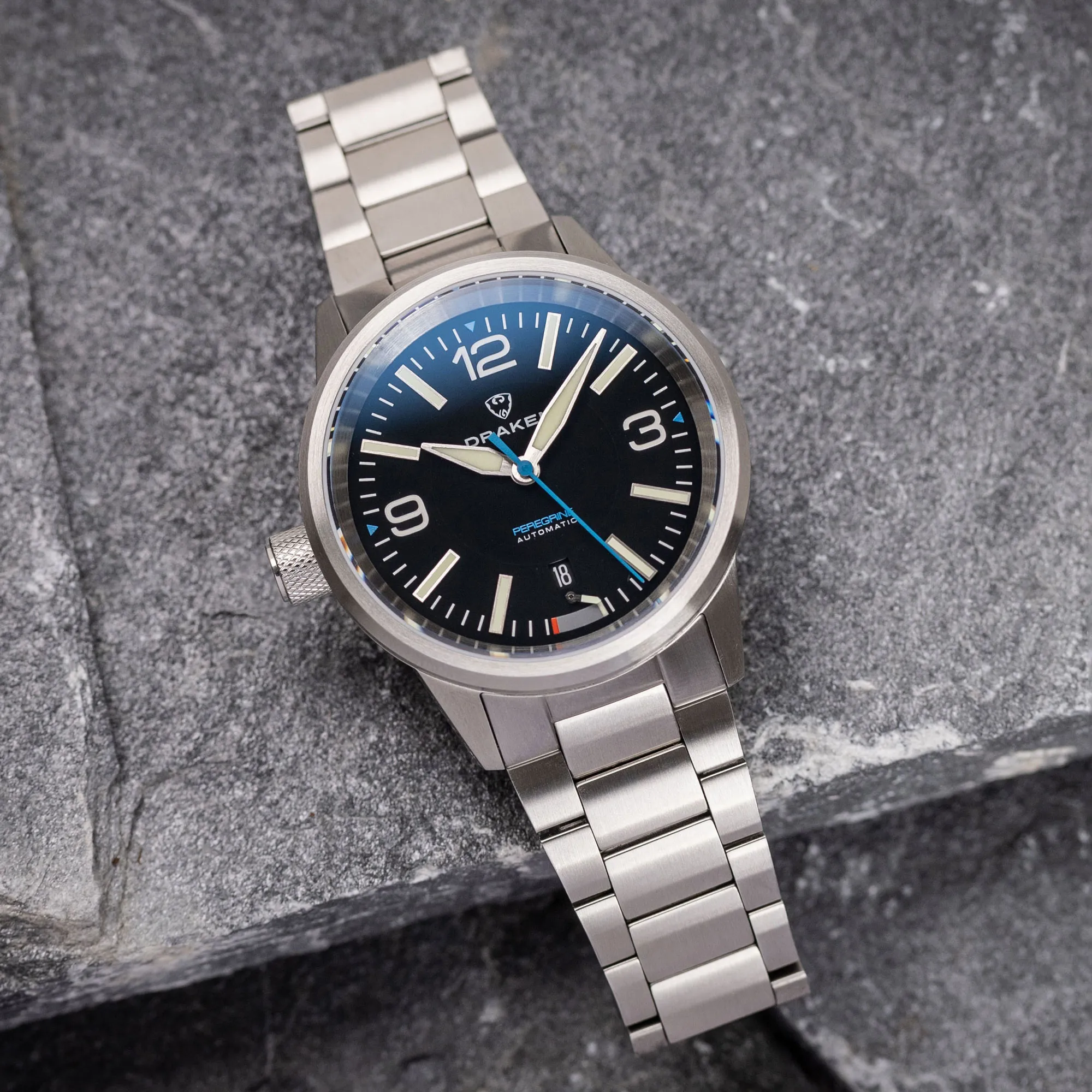 Draken – Peregrine – Version A – Schwarz – Edelstahlarmband 3 Draken – Peregrine – Version A – Schwarz – Edelstahlarmband – Bild 3