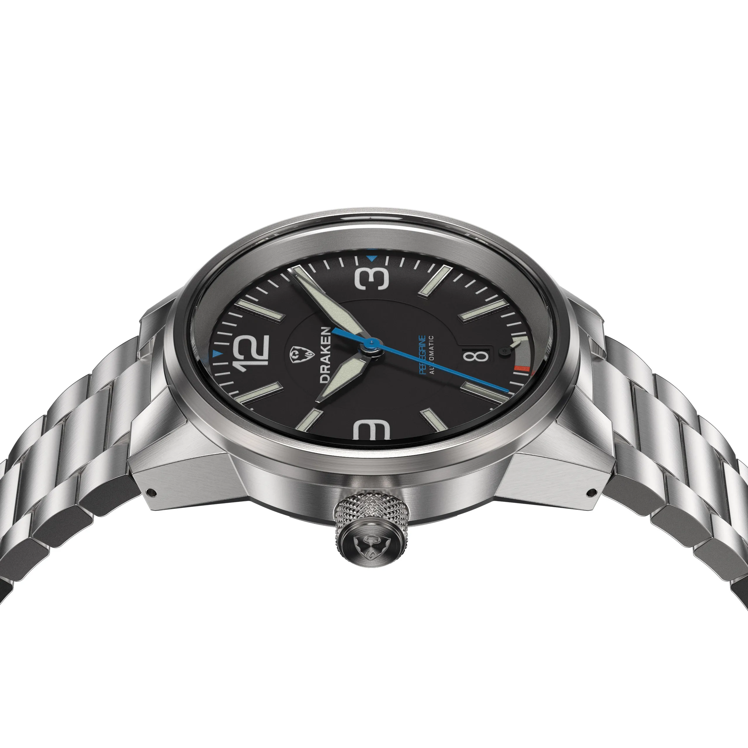 Draken – Peregrine – Version A – Schwarz – Edelstahlarmband 5 Draken – Peregrine – Version A – Schwarz – Edelstahlarmband – Bild 5