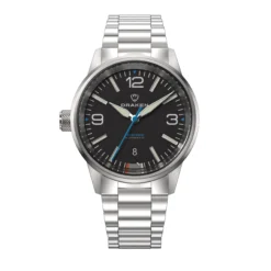 Draken – Peregrine – Version A – Schwarz – Edelstahlarmband