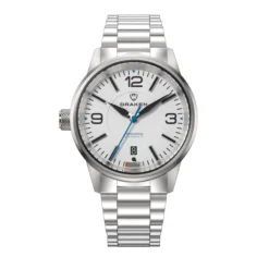 Draken – Peregrine – Version A – Weiß – Edelstahlarmband