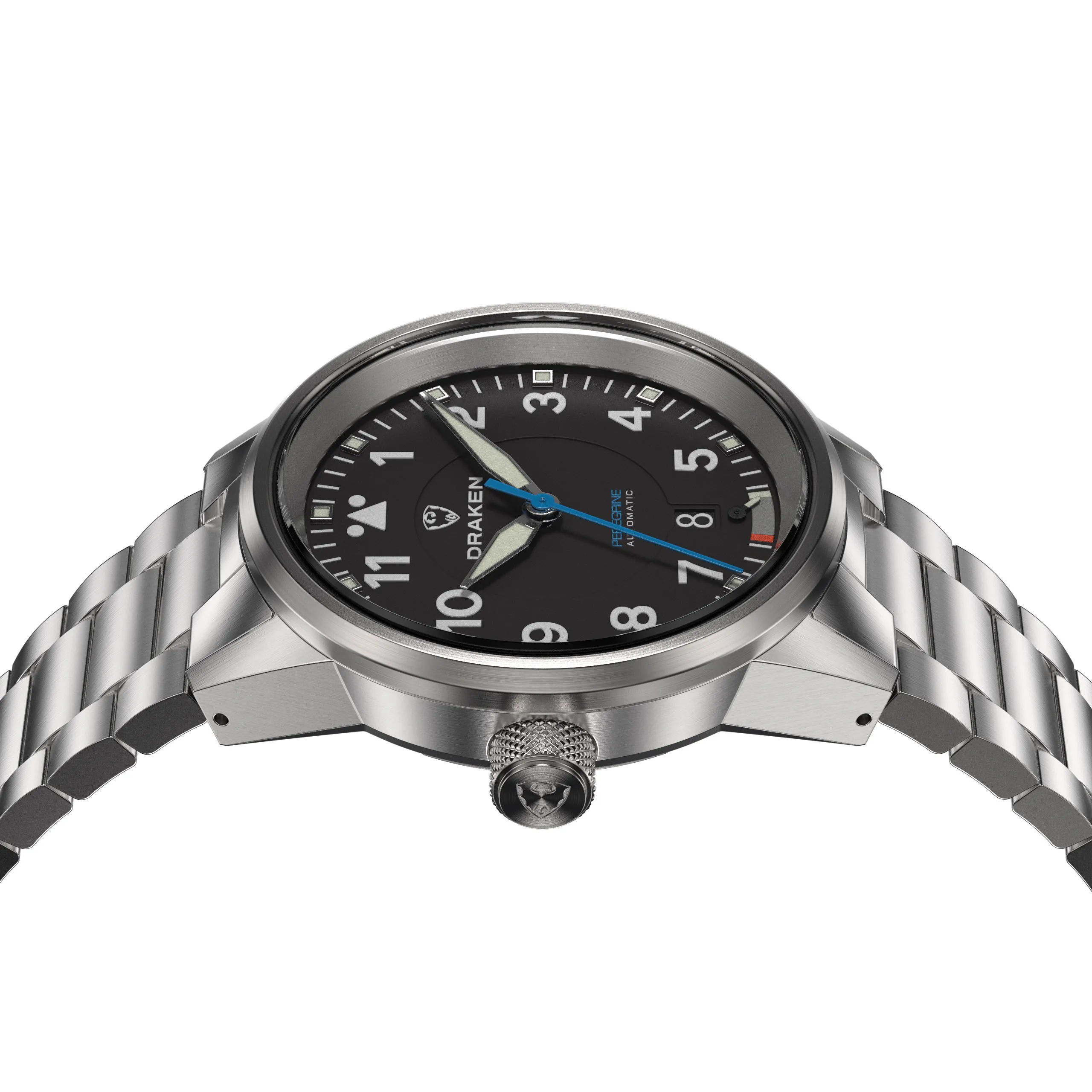 Draken – Peregrine – Version B – Schwarz – Edelstahlarmband 4 Draken – Peregrine – Version B – Schwarz – Edelstahlarmband – Bild 4