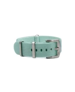 Geripptes Nylon Uhrenarmband – Eisblau | WB Original