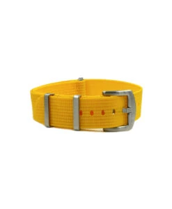 Geripptes Nylon Uhrenarmband – Gelb | WB Original