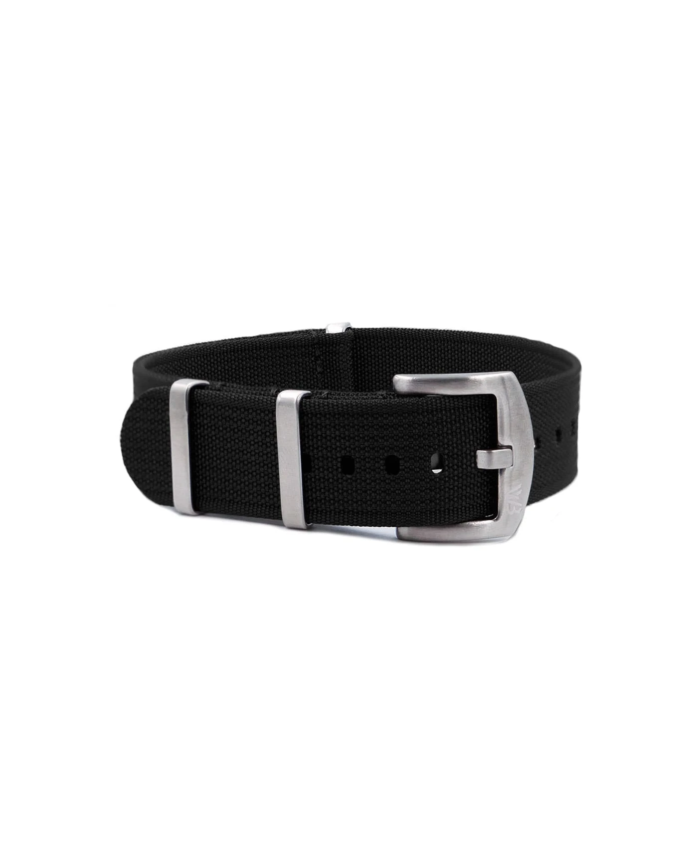 Geripptes Nylon Uhrenarmband – Schwarz | WB Original 1 Geripptes Nylon Uhrenarmband – Schwarz | WB Original