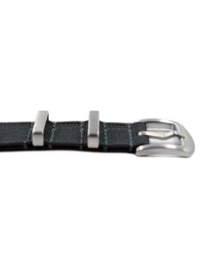 Geripptes Nylon Uhrenarmband – Dunkelgrau | WB Original -WATBANDIT Verkäufe Ripped Nato Strap Grey Buckle min