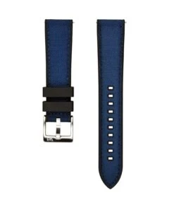 Hybrid Segeltuch/Kautschuk Uhrenarmband – Blau | WB Original