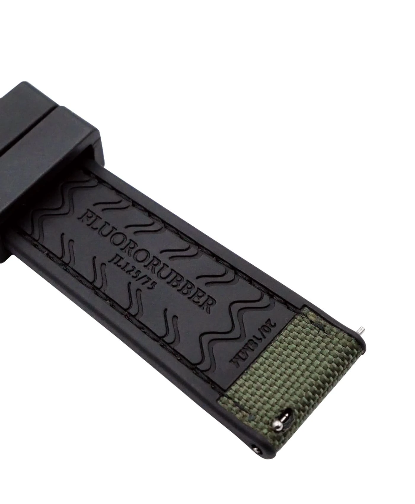 Hybrid Segeltuch/Kautschuk Uhrenarmband – Grün | WB Original 2 Hybrid Segeltuch/Kautschuk Uhrenarmband – Grün | WB Original – Bild 2