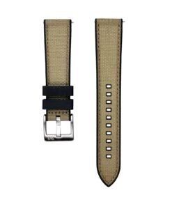 Hybrid Segeltuch/Kautschuk Uhrenarmband – Khaki | WB Original