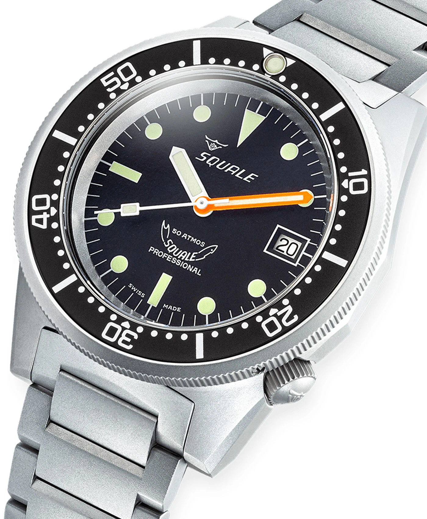 Squale – 1521 Black – Sandgestrahlt – Edelstahlarmband – 1521BKBL.SQ20S 2 Squale – 1521 Black – Sandgestrahlt – Edelstahlarmband – 1521BKBL.SQ20S – Bild 2