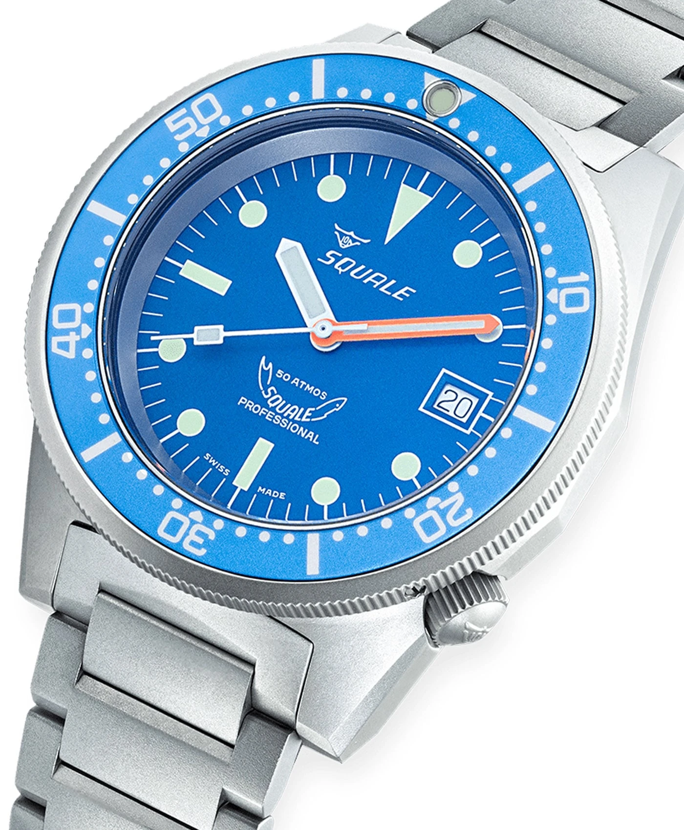 Squale – 1521 Blue – Sandgestrahlt – Edelstahlarmband – 1521BLUEBL.SQ20S 2 Squale – 1521 Blue – Sandgestrahlt – Edelstahlarmband – 1521BLUEBL.SQ20S – Bild 2