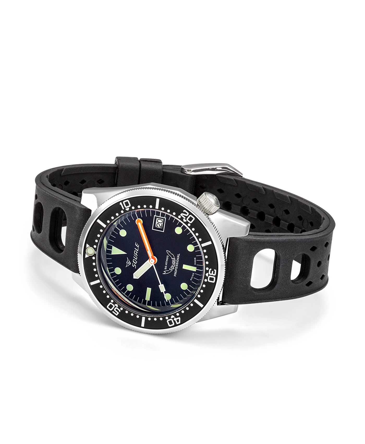 Squale – 1521 Series – 026/A Schwarz Poliert 5 Squale – 1521 Series – 026/A Schwarz Poliert – Bild 5