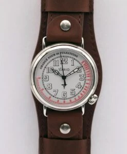 Vario – 1918 Medic – White Dial With White Lume – Mahogany Brown