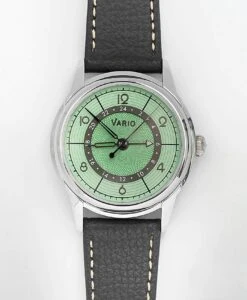Vario – Empire Seasons True GMT – Spring Green Automatic Dress Watch – Oynx Black Lederarmband & Metallarmband