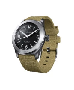 Venturo – Field Watch 3 – Schwarz – Edelstahl- & Canvasarmband 11 Venturo – Field Watch 3 – Schwarz – Edelstahl- & Canvasarmband -WATBANDIT Verkäufe Venturo Field III Black canvas side