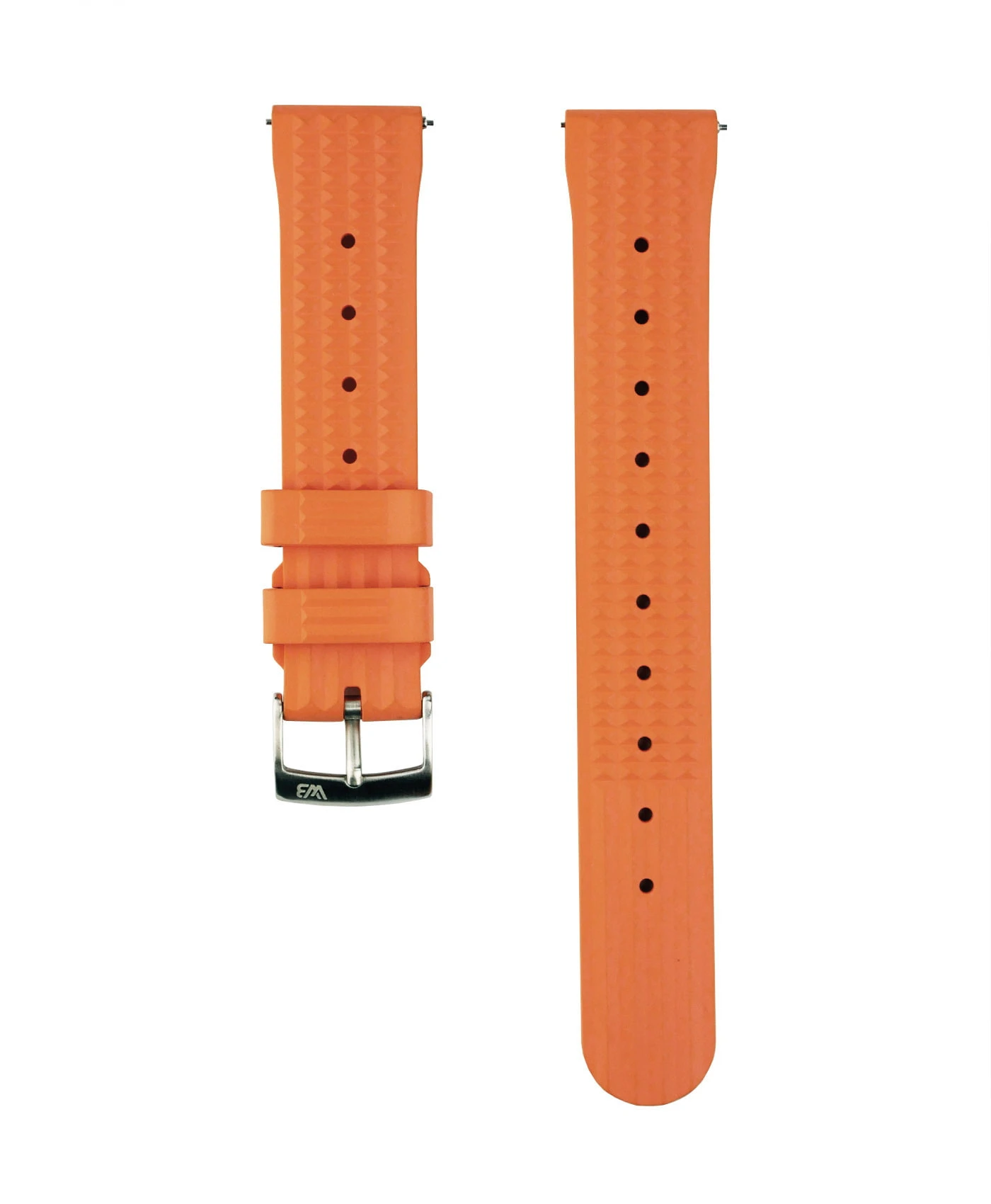 Kautschuk Waffel-Uhrenarmband – Orange | WB Original 1 Kautschuk Waffel-Uhrenarmband – Orange | WB Original