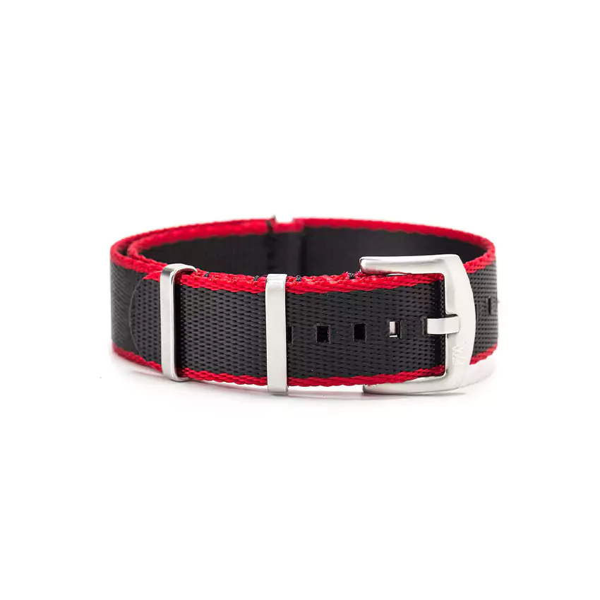 Heavy Duty Nylon Uhrenarmband – Schwarz & Rot | WB Original 1 Heavy Duty Nylon Uhrenarmband – Schwarz & Rot | WB Original