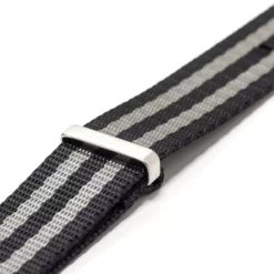 Heavy Duty Nylon Uhrenarmband – 5 Streifen – Schwarz & Grau | WB Original -WATBANDIT Verkäufe heavy duty single pass nylon strap 5 stripes black grey detail 669f7ab586031