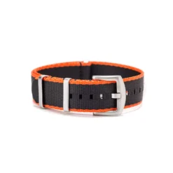 Heavy Duty Nylon Uhrenarmband – Schwarz & Orange | WB Original