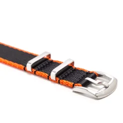 Heavy Duty Nylon Uhrenarmband – Schwarz & Orange | WB Original -WATBANDIT Verkäufe heavy duty single piece nylon strap black orange buckle 2 669fa8682b660