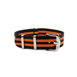 Premium Nylon Uhrenarmband – Schwarz/Orange | WB Original